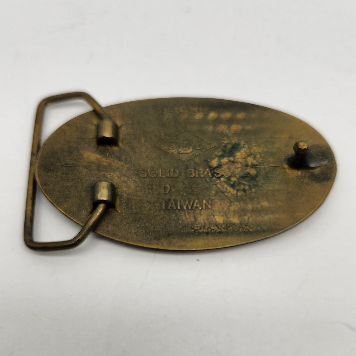 Vintage 1970's - Old Truckers Never Die Peterbuilt - Belt Buckle - Solid Brass
