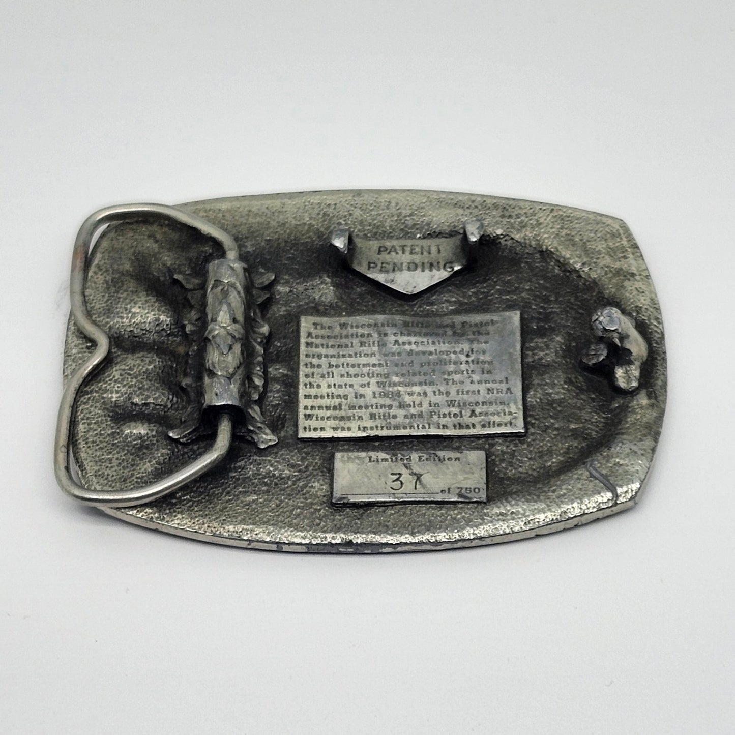Super Rare - Vintage 1984 Wisconsin Rifle & Pistol Association - NRA Belt Buckle