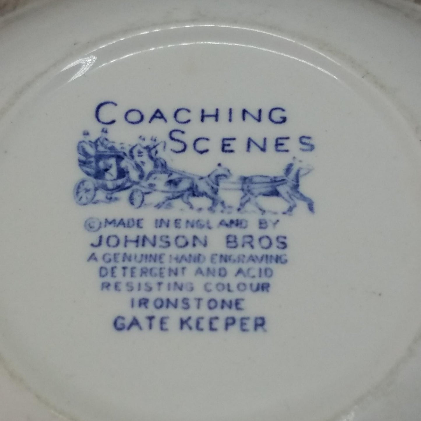 Johnson Brothers Coaching Scenes 5" & 6" Bowls Blue England Hunting - Lot Of 2