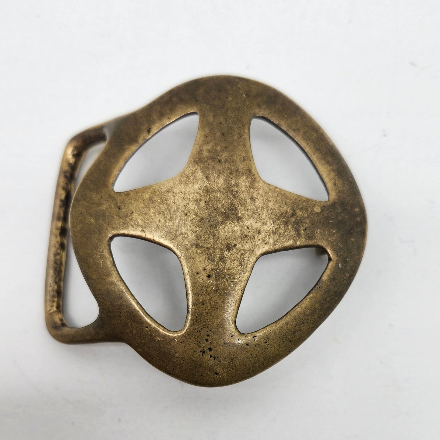 Vintage 1970's Duncan Laurie Cross / Star Belt Buckle - Solid Brass