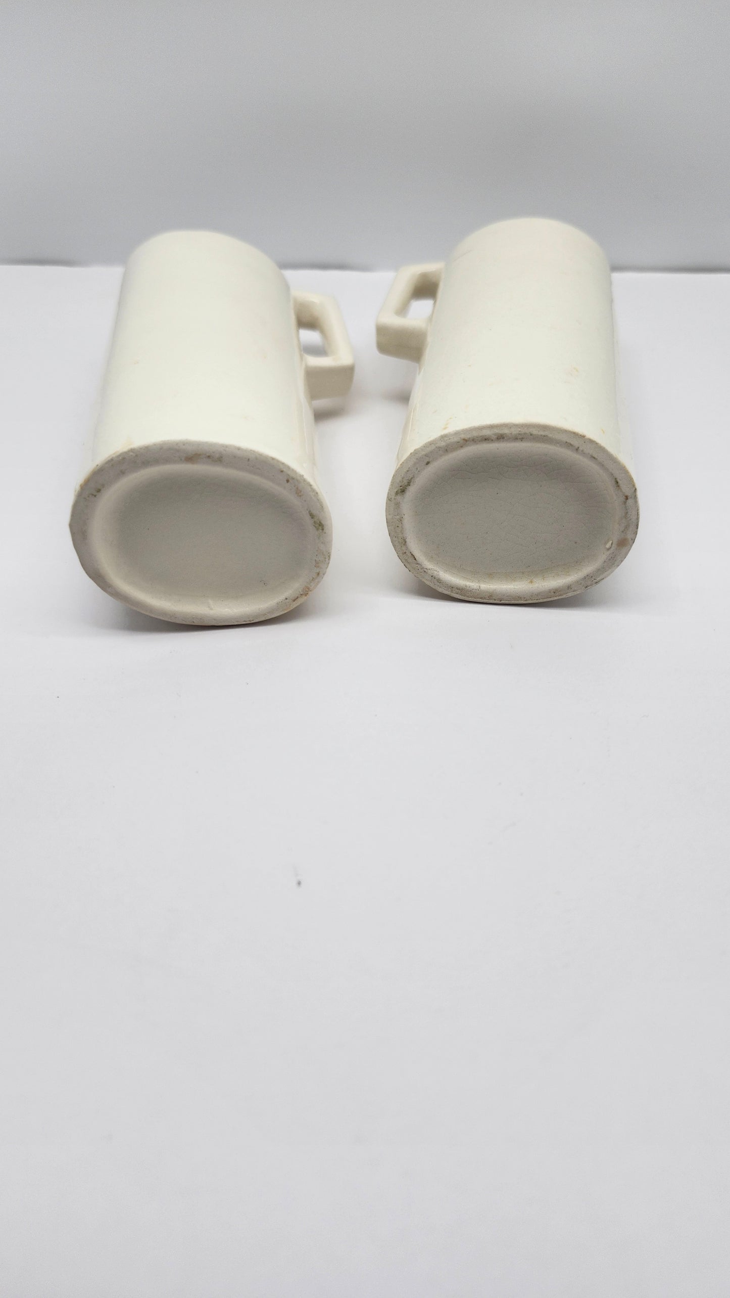 Vintage 1970's Ceramic Oil & Vinegar Cruet Dispenser Bottles - Ear Of Corn Print