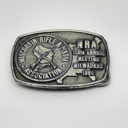 Super Rare - Vintage 1984 Wisconsin Rifle & Pistol Association - NRA Belt Buckle